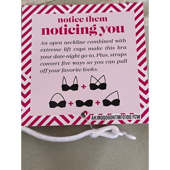 Maidenform White Lace Padded Full Coverage 5-Way Strap Bra - 40C - Picture 7 of 13